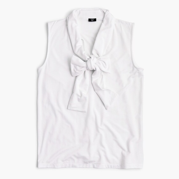 J. Crew Tops - New JCREW 365 Stretch Tie Neck Top in Tencel